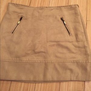 Girl Faux Suede side zip skirt