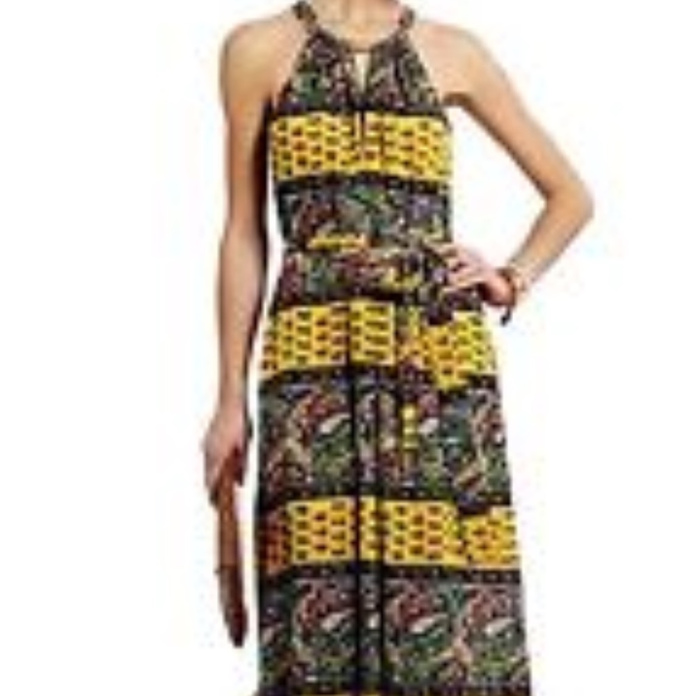 BCBG Max Azria Mia Printed Maxi Dress Size Medium