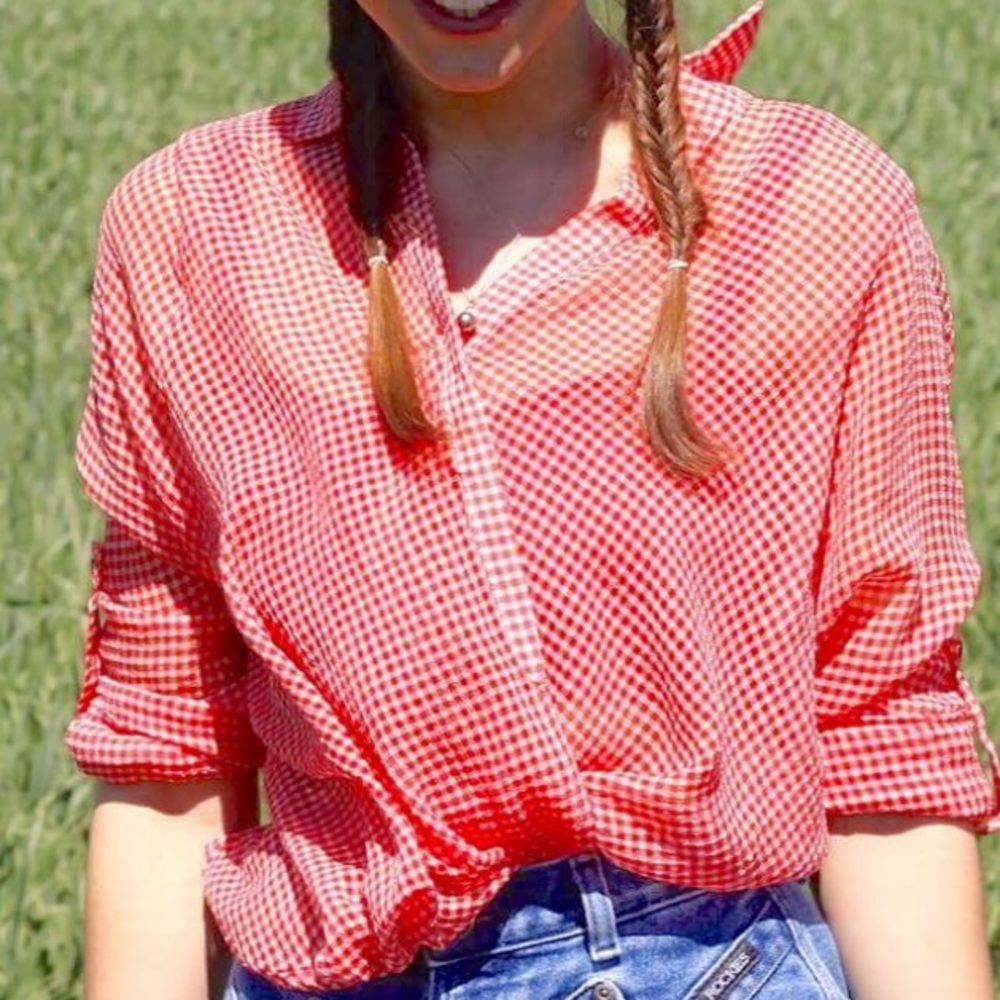 Gingham blouse