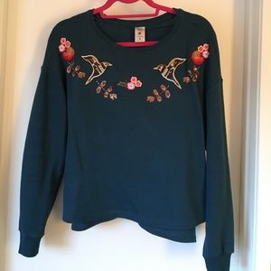 Dark Teal Embellished Snow White Sweater