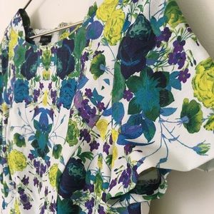 Linen Cotton Floral Sheath Dress