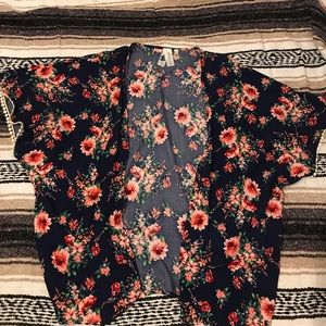 Blue Floral Kimono
