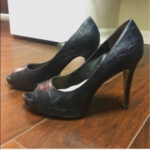 Nine West Black Peep Toe Heels