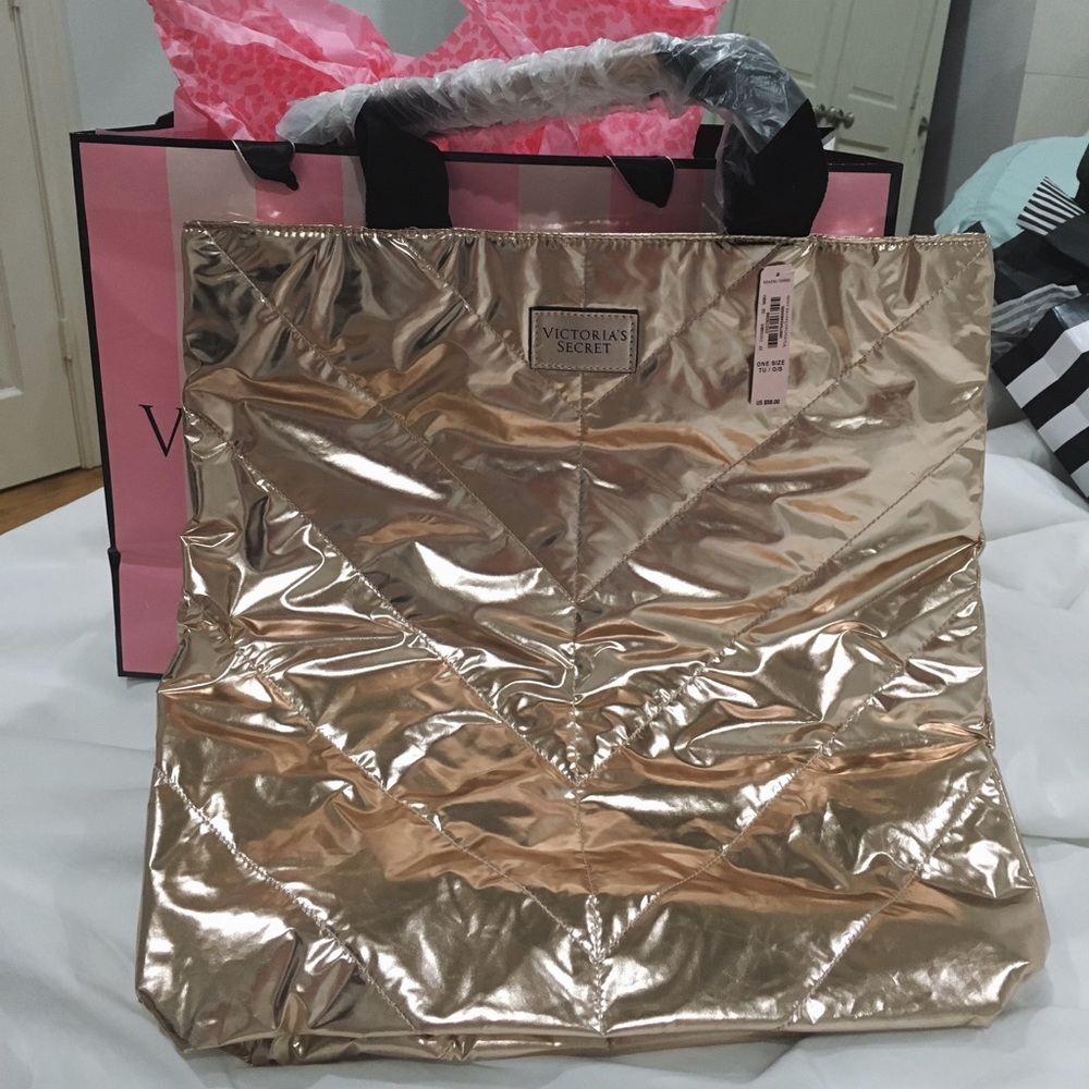 Victoria's Secret Rose Gold Tote