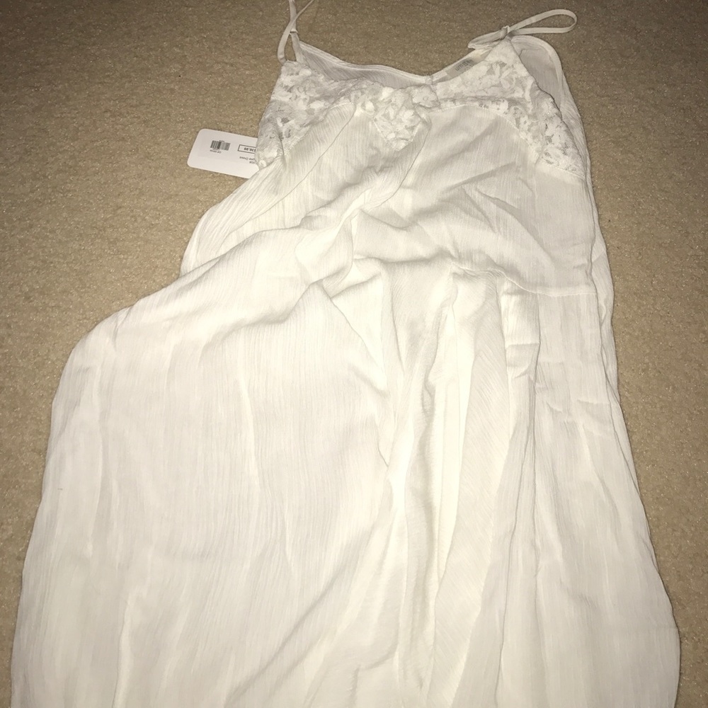 White spaghetti strap dress