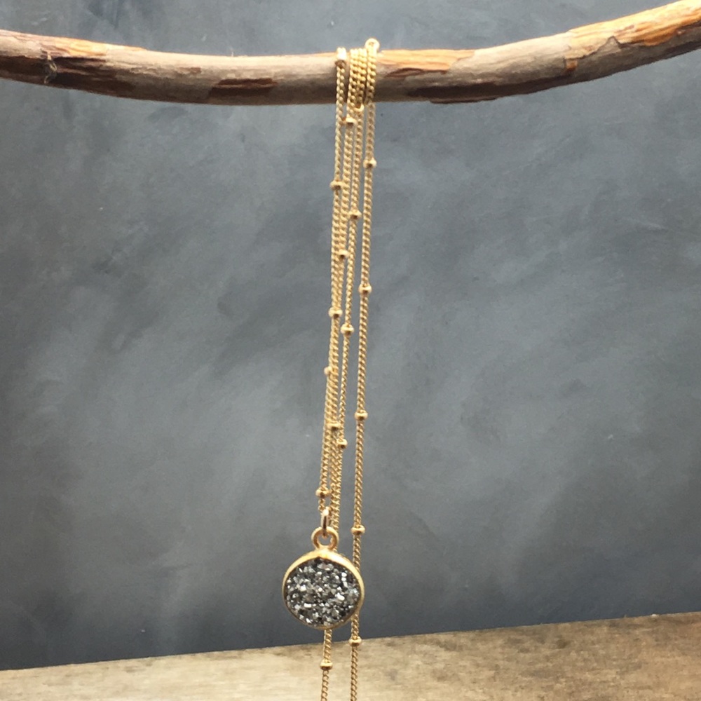 Druzy Pyrite necklace - Picture 4 of 5