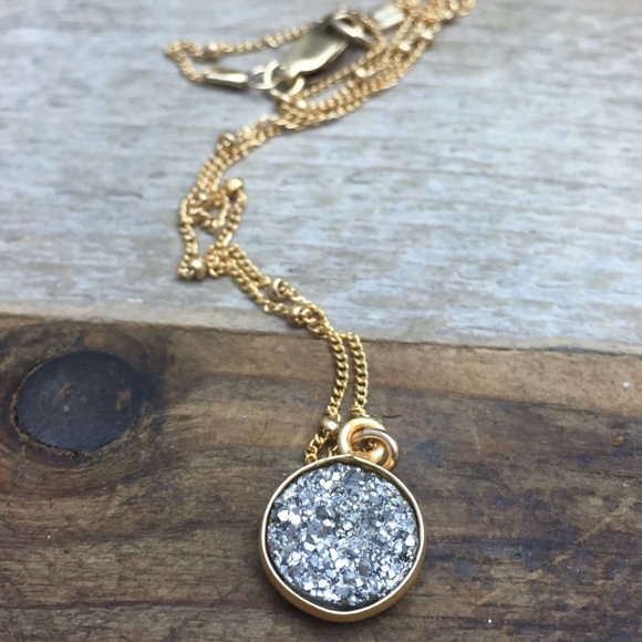Druzy Pyrite necklace - Picture 2 of 5