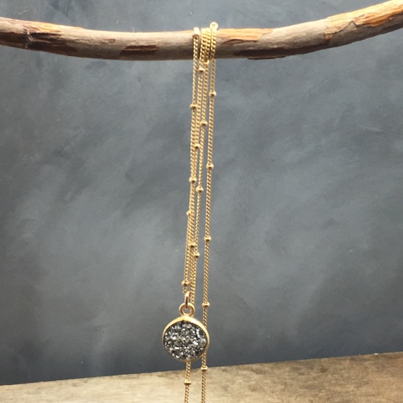 Druzy Pyrite necklace - Picture 4 of 5