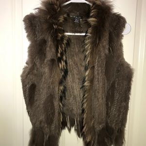 Real fur vest