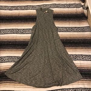 Grey High Neck Dress