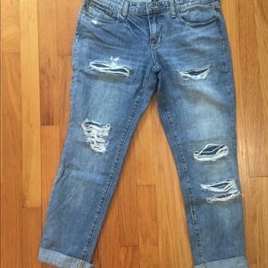 Gap ripped boyfriend jeans