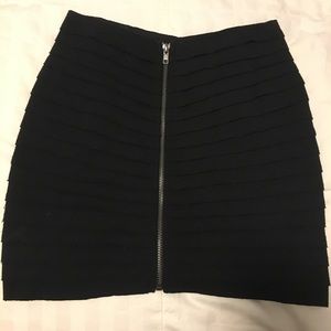 Silence + Noise Fitted Black Skirt
