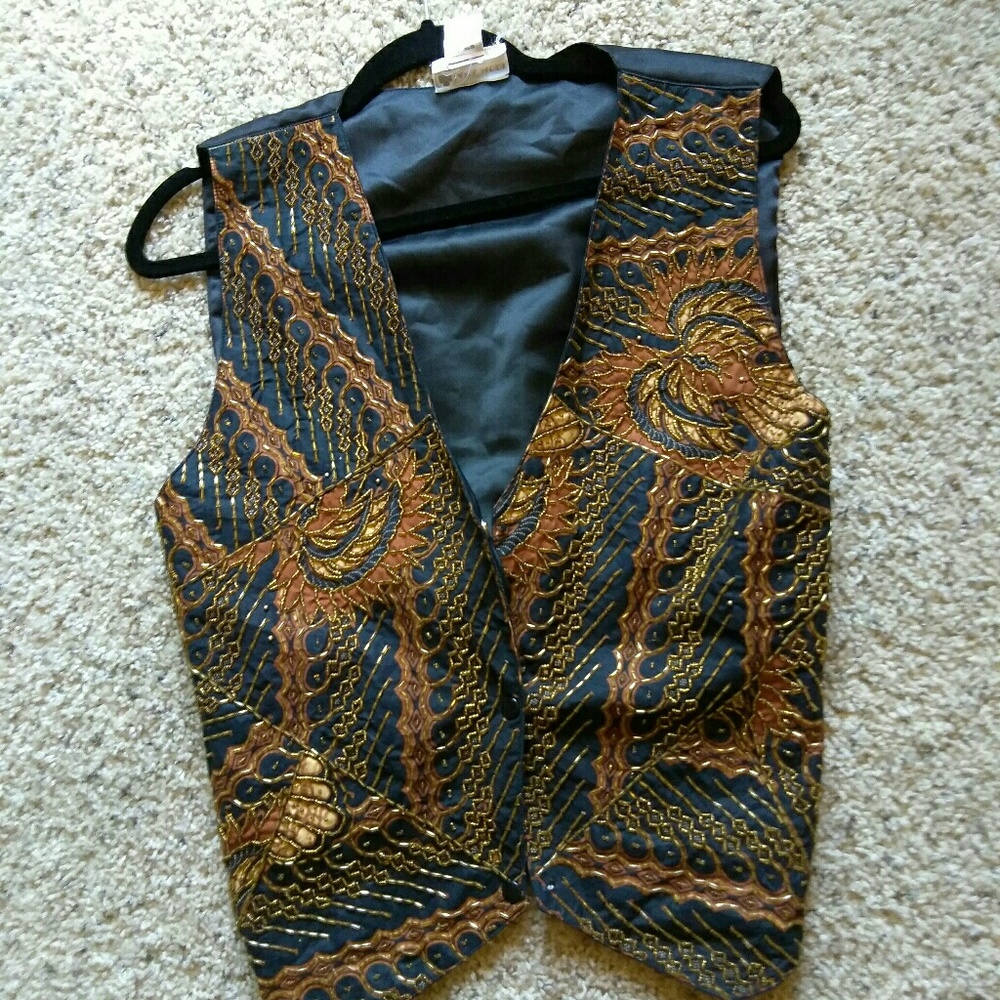 Beaded vintage style vest