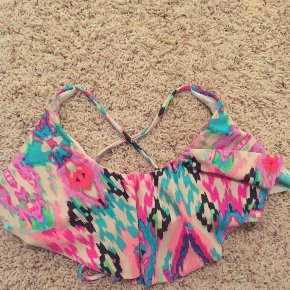 COOL COLORFUL IKAT PATTERN BIKINI TOP 🦋🌟🌈