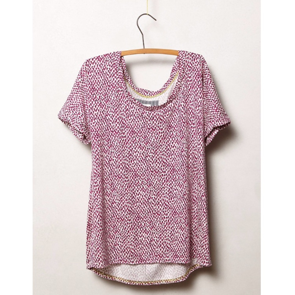 Anthropologie Lilka "Wavy Tee" in Purple
