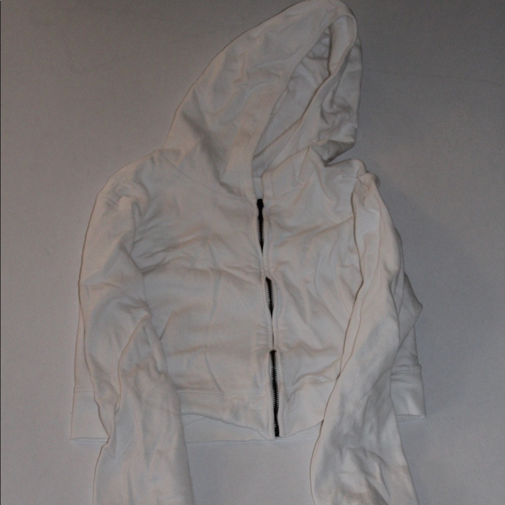 Cropped zip up hoodie