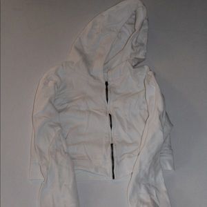 Cropped zip up hoodie