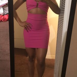 Pink bodycon dress