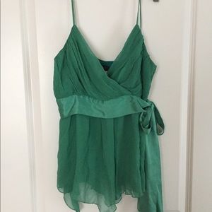 NO MORE DISCOUNT✨Green spaghetti strap top