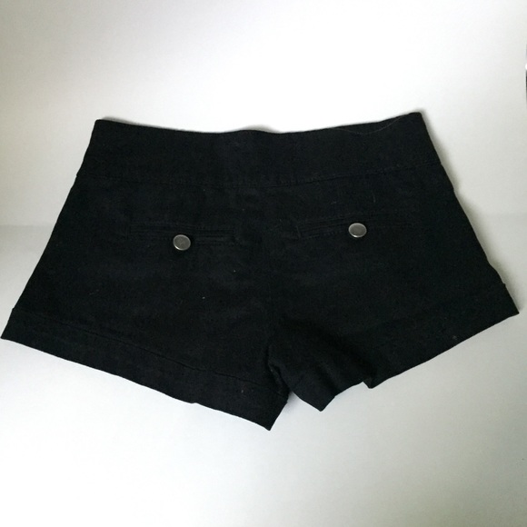 ***SOLD*** High-Waisted Black Button Up Shorts - Picture 2 of 3