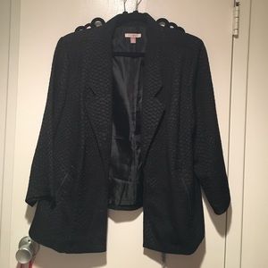 Printed black blazer