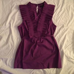 Grape BCBG ruffled top