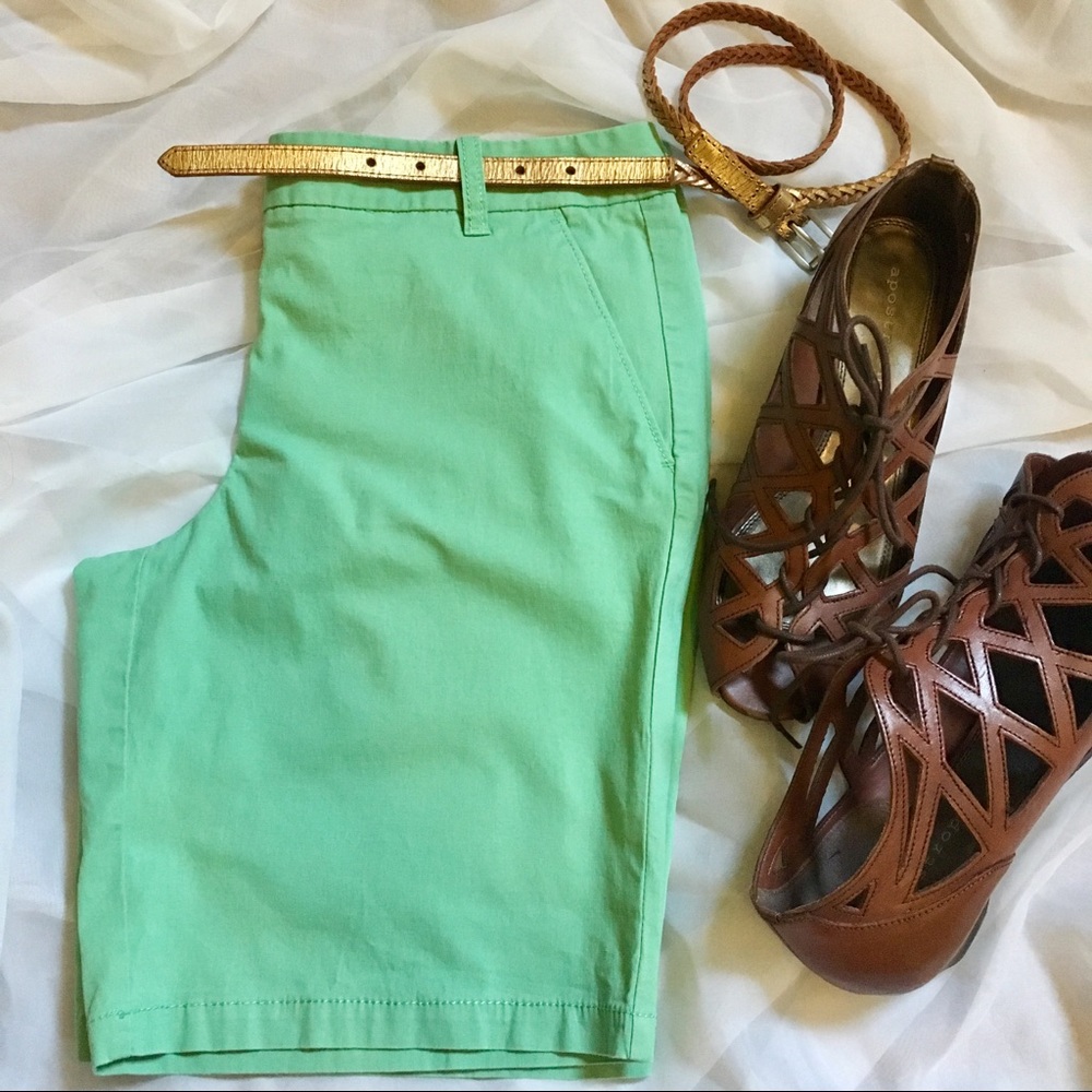 J. CREW Bermuda Shorts in Mint Green