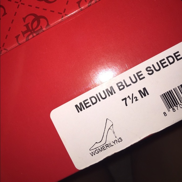 Guess Blue Suede Heels - Picture 4 of 4