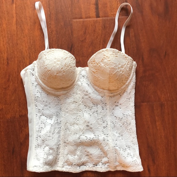 Forever 21 Other - Forever 21 Lace Bra Corset White Sz S