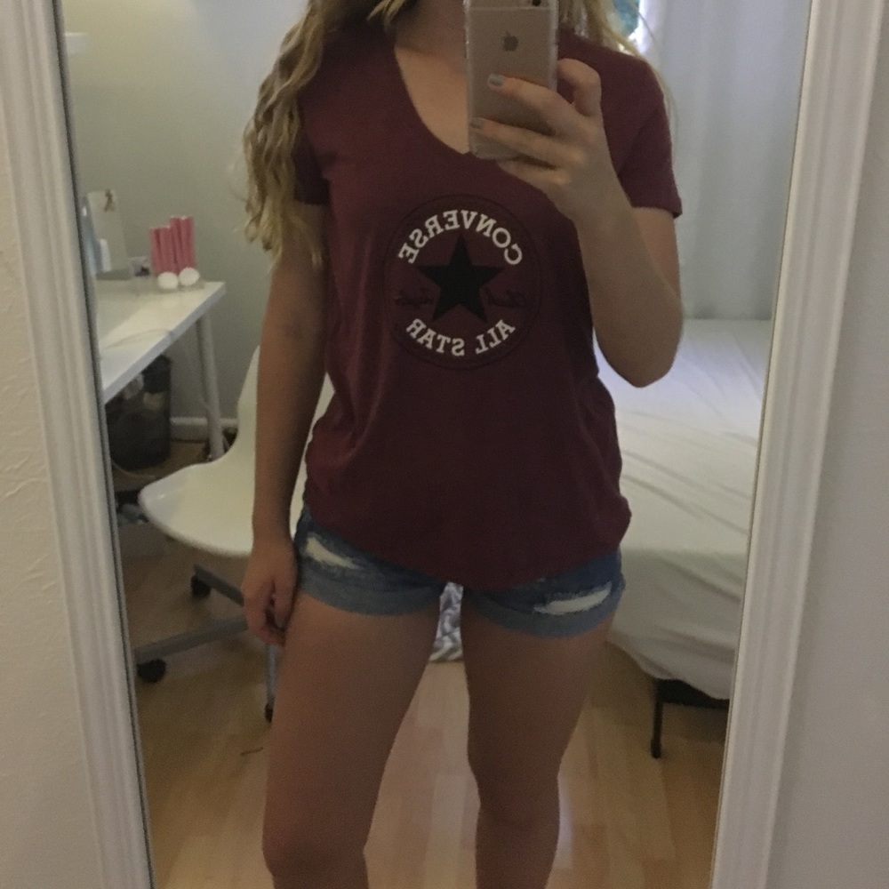 Burgundy Converse Shirt NWOT