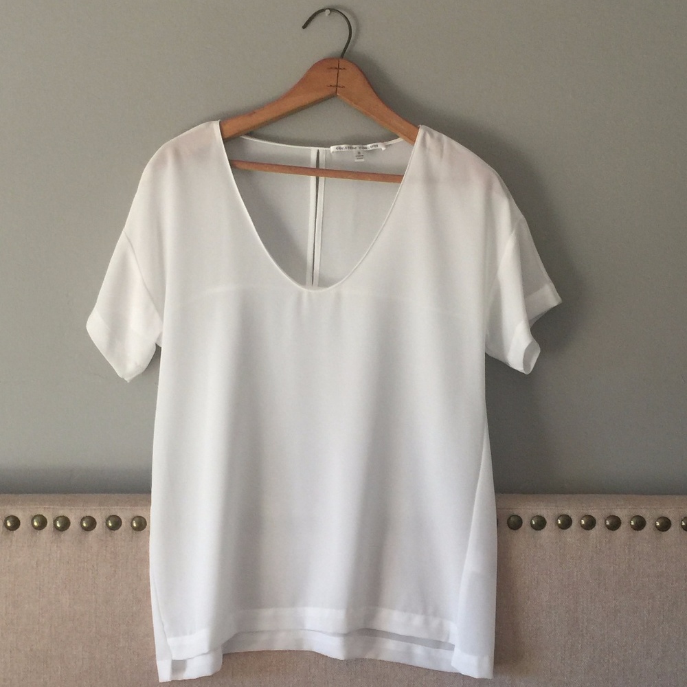 Collective Concepts Semi-Sheer White Blouse