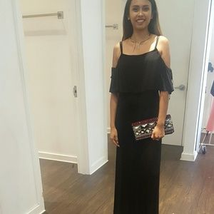 Black Off- The Shoulder Maxi Dress