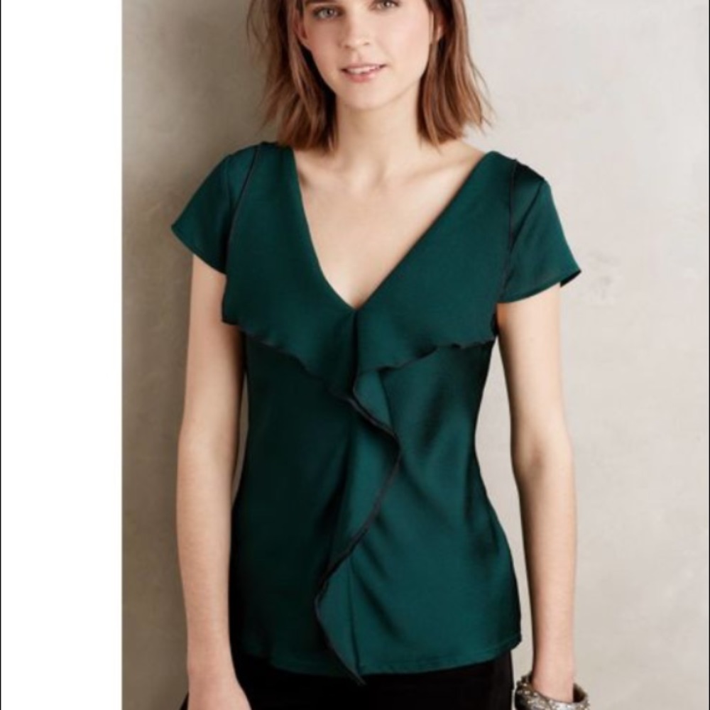 Anthropologie Meadow Rue cascade blouse