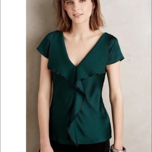 Anthropologie Meadow Rue cascade blouse