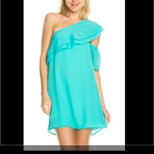 Off Shoulder Ruffle Detail Dress