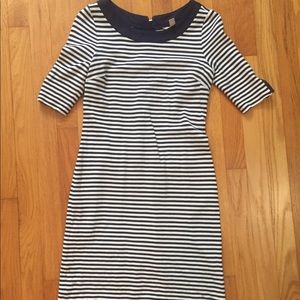 Navy & White stripe dress