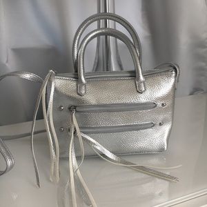 NWOT Metallic silver tassels Justice crossbody