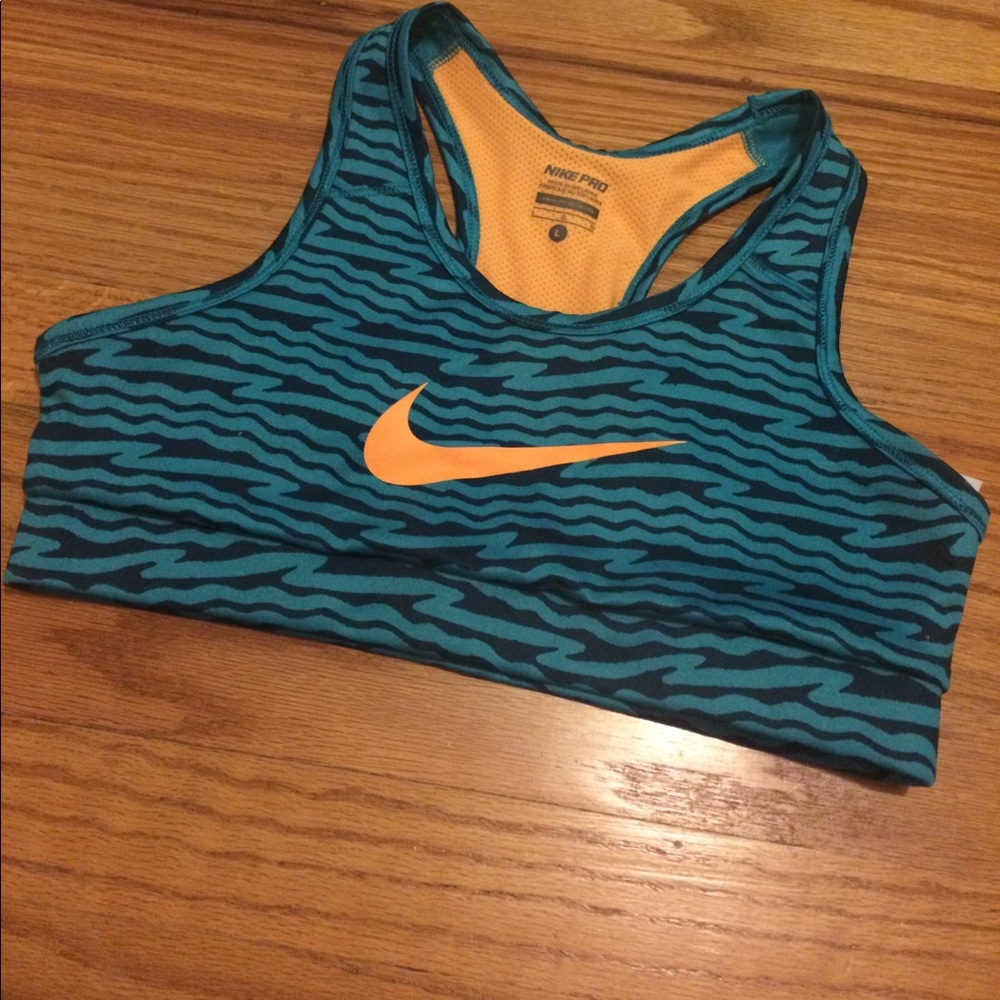 Youth large blue/orange Nike pro sports bra
