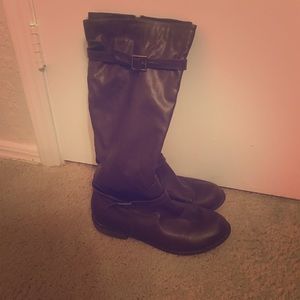 Brown tall boots
