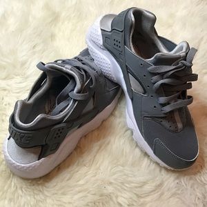Silver and Grey Nike Huaraches