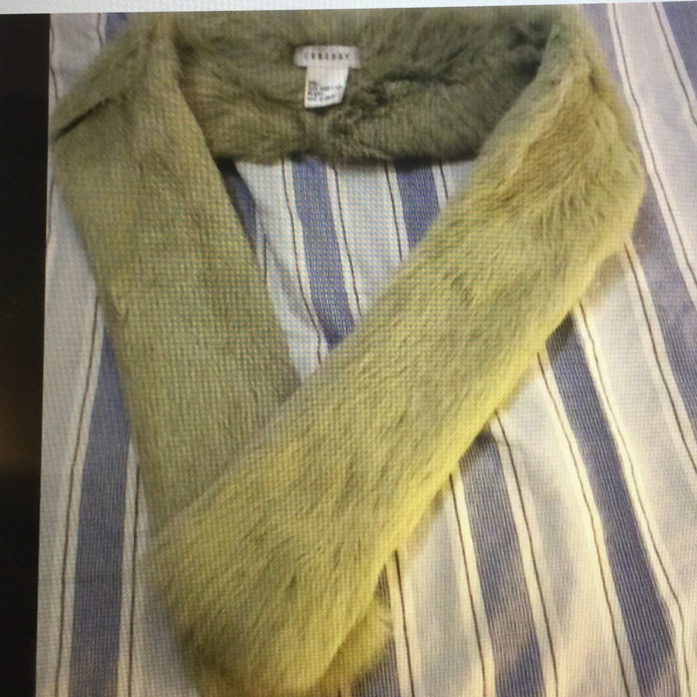 CO and EDDY rabbit fur scarf
