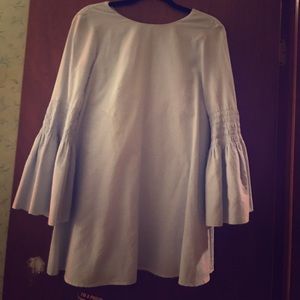 Zara chambray bell sleeve dress/ romper