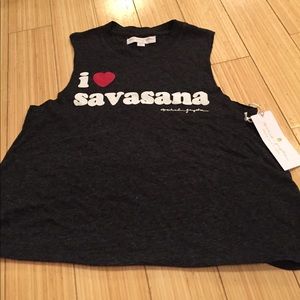 Spiritual Gangster I Heart Savasana Crop Tank