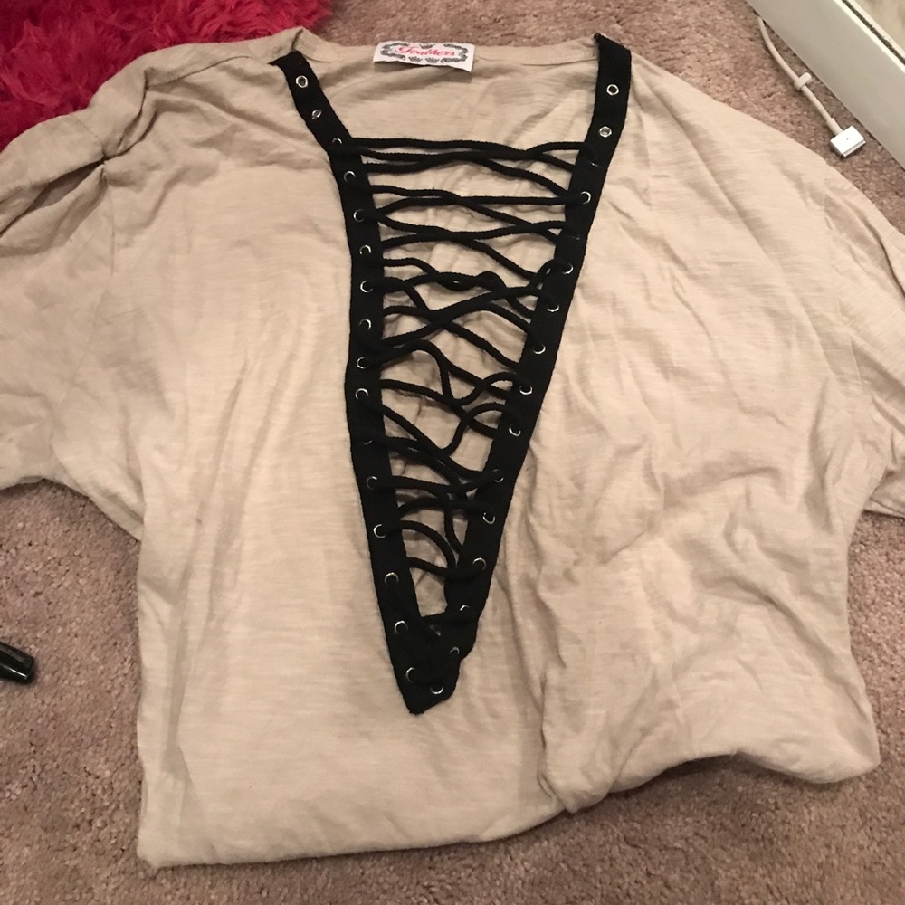 TRENDY LACE UP TEE