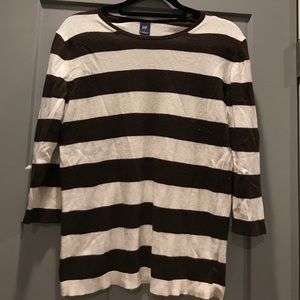 Gap 3/4 Length Striped Sweater