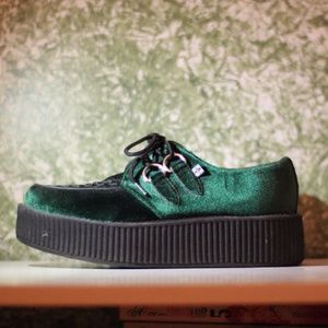 TUK Green Velvet Creepers