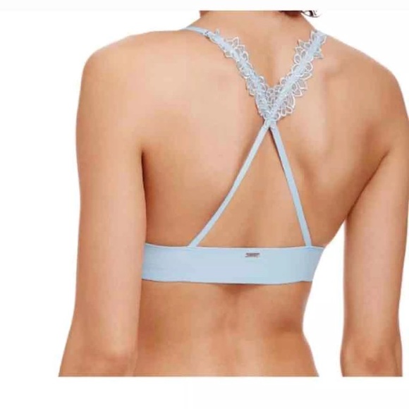 Victoria Secret Pink Blue Floral Lace Bralette NWT - Picture 5 of 5