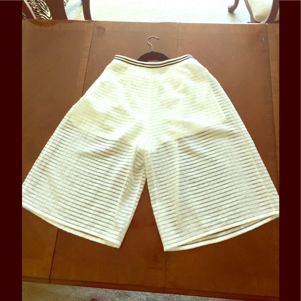 Bar III White Wide Leg Goucho Pants