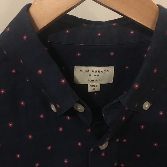 Club Monoco Blue men's Button Down Shirt m - Picture 3 of 6