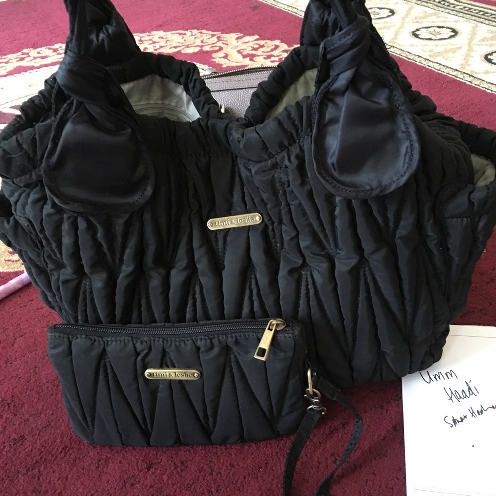 Timi and Leslie quilted diaper bag